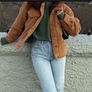 Oversized Aerie Turtleneck Sweatshirt with Pockets